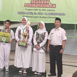 Juara 3 Lomba Cerdas Cermat & Sejarah Museum 2023 Tingkat DKI