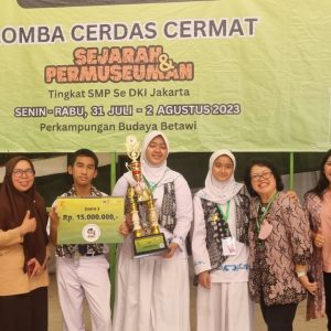 Juara 3 Lomba Cerdas Cermat & Sejarah Museum 2023 Tingkat DKI
